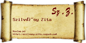 Szilvásy Zita névjegykártya